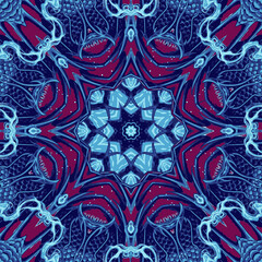 Bohemian mandala fractal background