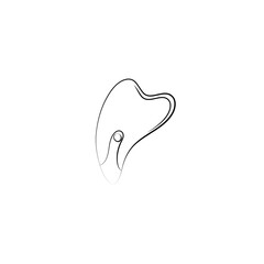 Microcurrent Lifting Scraping Massager. Firming Facial Massage Scrap Device. Gadget for lymphatic drainage anti-aging anti-wrinkle massage. Beauty skin care equipment gadgets and devices. Vector