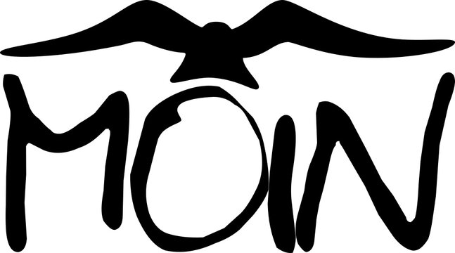 Moin mit fliegender M&ouml;we - SVG Grafik