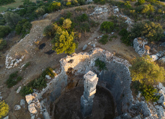 Patara Antique City Drone Photo, Mediterranean Region Lycian Way, Kas Antalya, Turkey