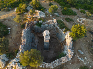 Patara Antique City Drone Photo, Mediterranean Region Lycian Way, Kas Antalya, Turkey