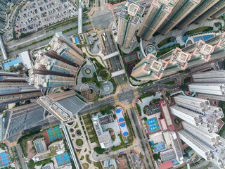 Tsang Kwan O, Hong Kong Top view of Hong Kong residential district