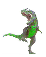 dinosaur monster is a fighter on white background
