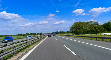A5 Karlsruhe Richtung Frankfurt bei Kreuz Walldorf 