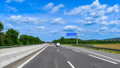 A5 Karlsruhe Richtung Frankfurt vor Ausfahrt Hirschberg/Heddesheim