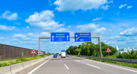 A5 Karlsruhe Richtung Frankfurt bei Kreuz Heidelberg