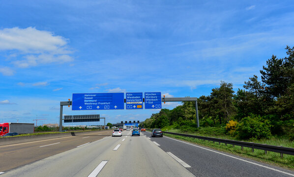 A5 Darmstadt Richtung Frankfurt am Frankfurter Kreuz