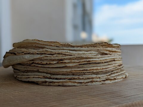 stack of tortillas 