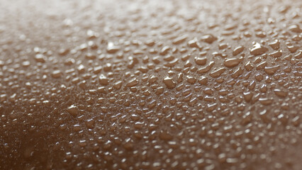 Macro shot of a lot of water drops on skin of young African American woman on black background | Skin texture shot for skin hydration concept