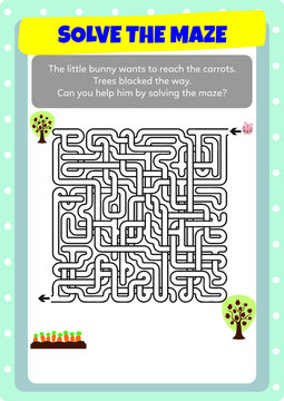 This worksheet has been prepared to develop maze solving skills.