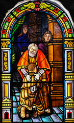 Fototapeta premium The prodigal son stain glass,