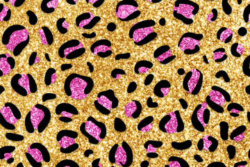 Pink Glam Animals Skin Texture Background - obrazy, fototapety, plakaty