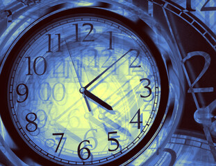 Clock face abstract design artwork