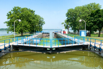 Menasha, Wisconsin, Lock And Dam Site on Little Lake Butte Des Morts