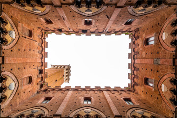  The Palazzo Pubblico, town hall is a palace in Siena, Italy