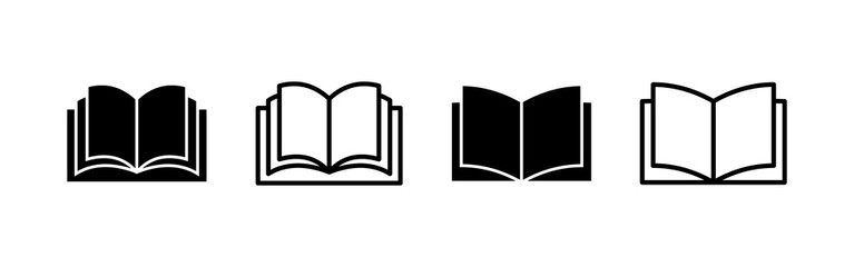Book icon vector. open book sign and symbol. ebook icon