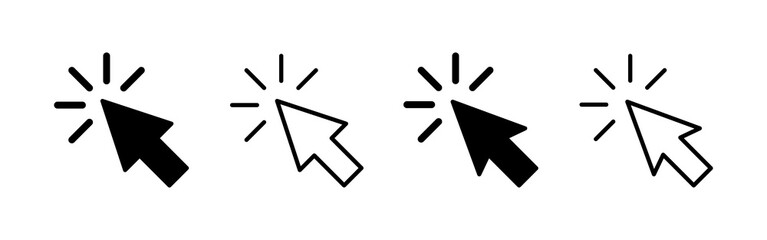 Click icon vector. pointer arrow sign and symbol. cursor icon