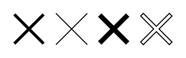 Close icon vector. Delete sign and symbol. cross sign