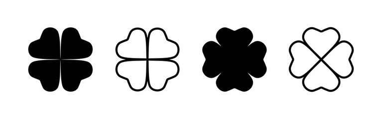 Clover icon vector. clover sign and symbol. four leaf clover icon.