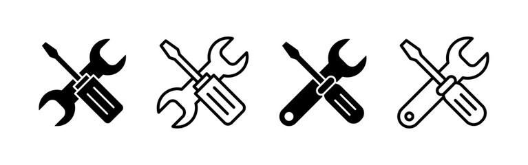 Repair tools icon vector. tool sign and symbol. setting icon. Wrench and screwdriver. Service