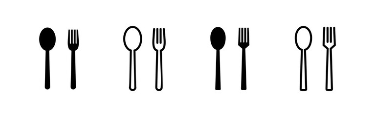 spoon and fork icon vector. spoon, fork and knife icon vector. restaurant sign and symbol