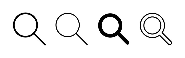 Search icon vector. search magnifying glass sign and symbol