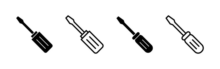 Screwdriver icon vector.tools sign and symbol
