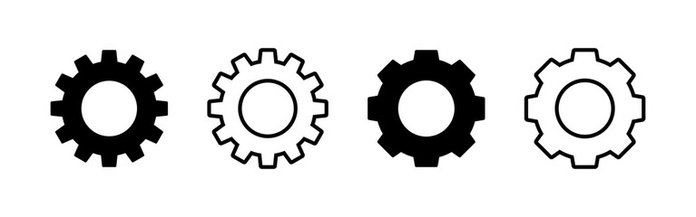 Setting icon vector. Cog sign and symbol. Gear Sign