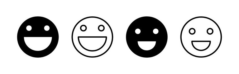 Fototapeta premium Smile icon vector. smile emoticon icon. feedback sign and symbol