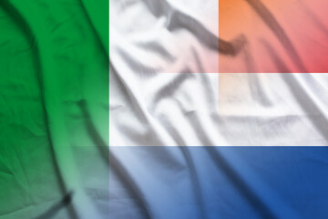 Ireland and Netherlands national flag transborder relations NLD IRL