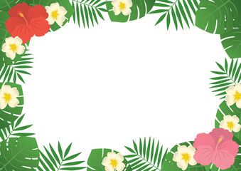夏_トロピカル_フレーム_横_1