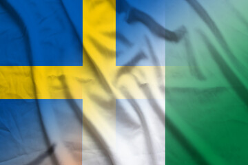 Sweden and Ivory Coast political flag international contract CIV SWE