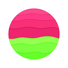 abstract cute circle watermelon vector illustration
