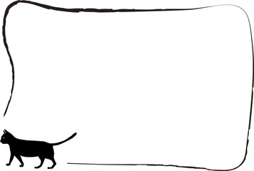 猫の手書きのフレーム