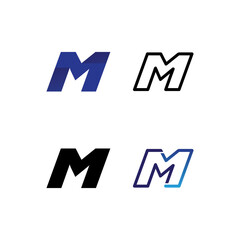 M Letter Logo an d font design icon Template