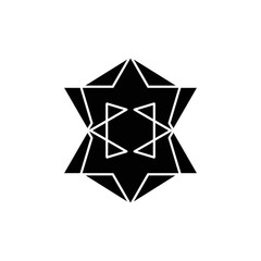 Square Pattern Abstract Geometric Design Elements. glyph style design. simple design editable