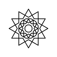 Circle Pattern Abstract Geometric Design Elements. Line style design. simple design editable