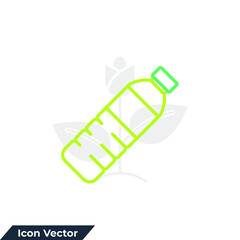 Water Bottle icon logo vector illustration. Plastic bottle symbol template for graphic and web design collection