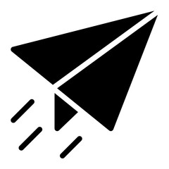 paper plane glyph icon