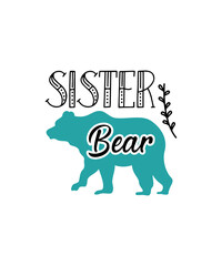 Bear SVG Bundle, Mountains Pine Trees Grizzly Bear SVG Cut File for Cricut, Silhouette, Snowy Winter Scene, Forest, Mama Bear, Wilderness