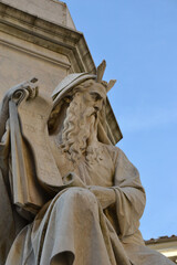 Obraz premium Detail from Piazza Di Spagna statue, Spanish Steps, Rome, Italy