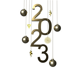 2023 2022 Celebration happy new year merry christmas festival party start begin time calendar snowflake ball abstract sparkle luxury holiday glowing custom event party december winter