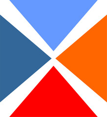 several colorful triangles