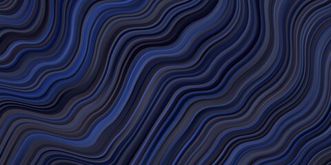 Fototapeta na wymiar Dark BLUE vector layout with curves.