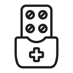 Fototapeta premium Vaccine line icon