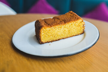 piece of cake on plate