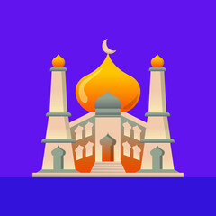 Illustration of a islamic mosque