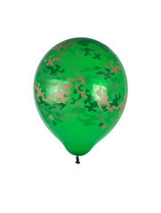 Inflated balloon of protective color isolated on a white background.