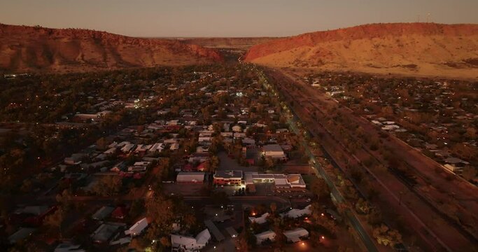 Early morning sunrise shot of Alice Springs.