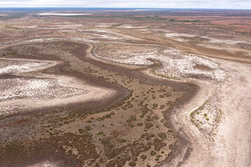  Lake Bindegolly in the remote part of  western Queensland,Australia.